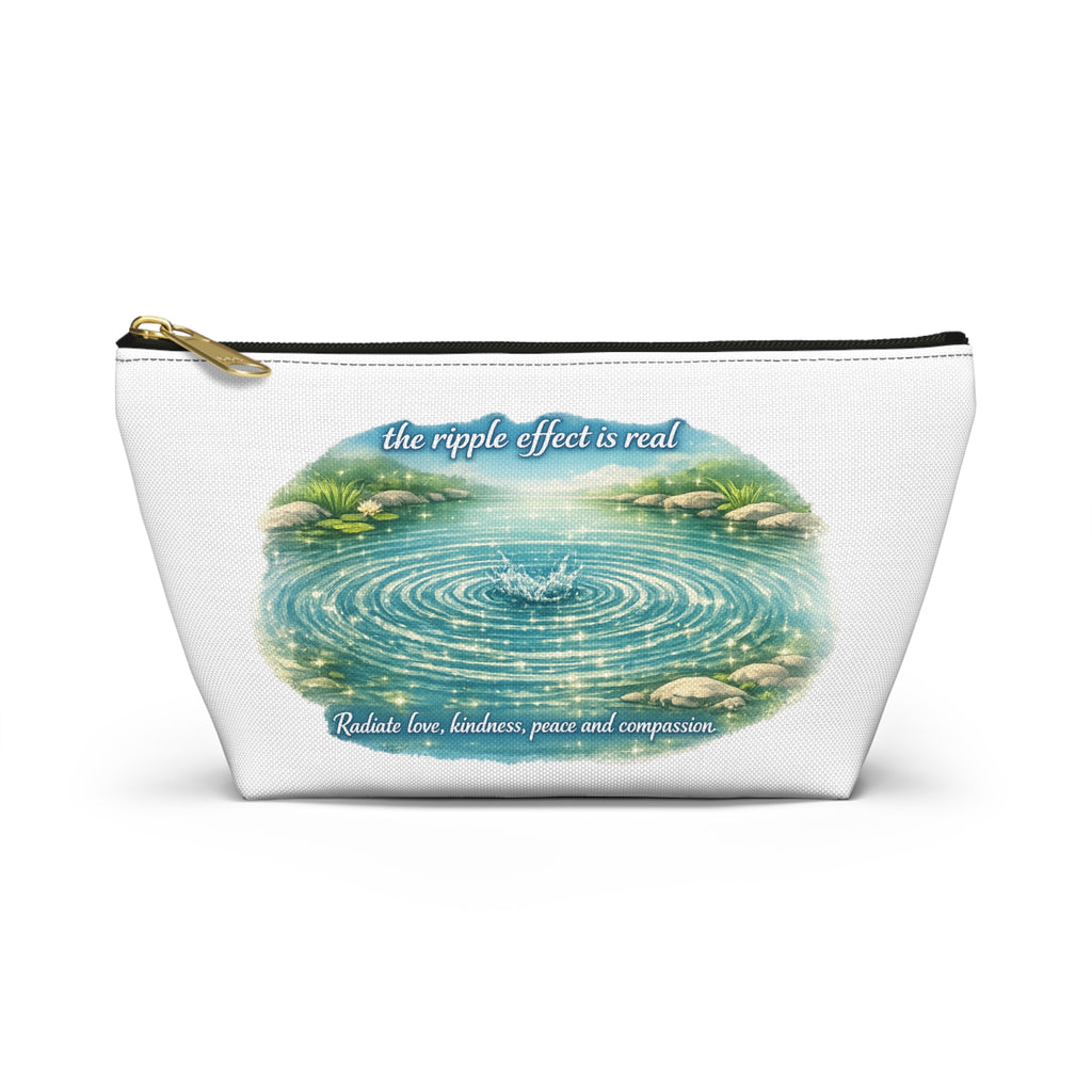 Ripple Effect Accessory Pouch — "the ripple effect is real" Inspirational Makeup Bag