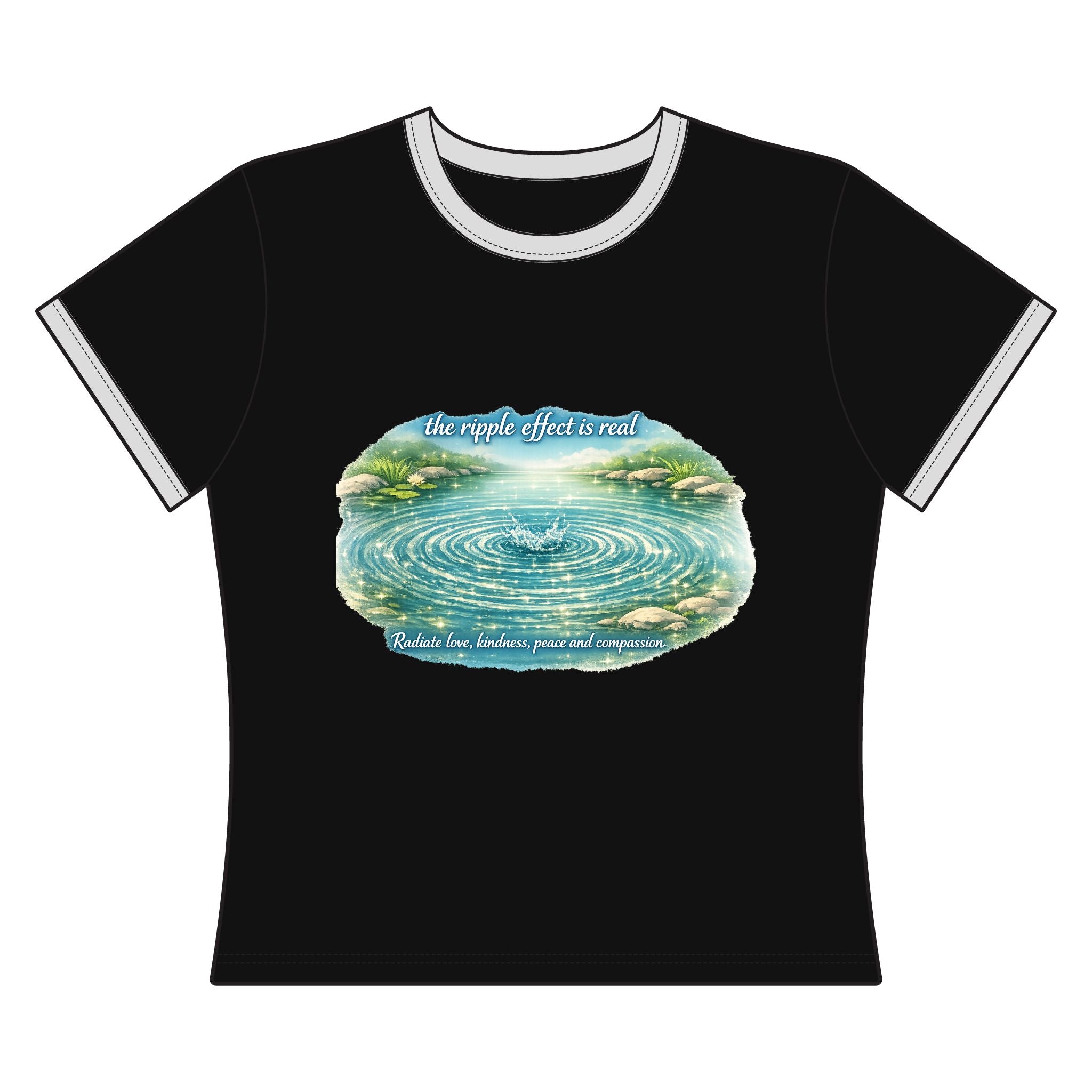 Ripple Effect Tee – Women’s Ringer T-Shirt (The Ripple Effect Is Real)