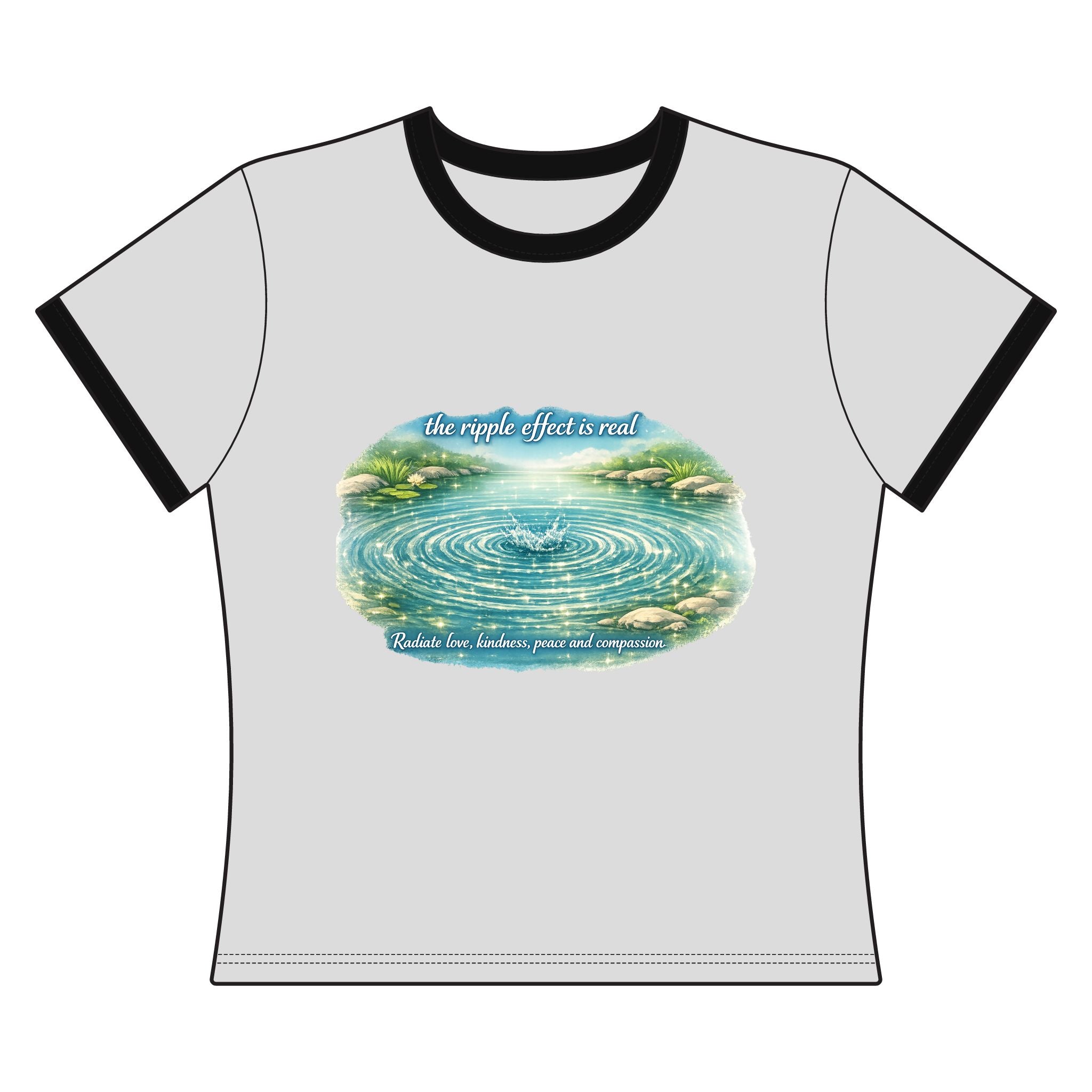 Ripple Effect Tee – Women’s Ringer T-Shirt (The Ripple Effect Is Real)