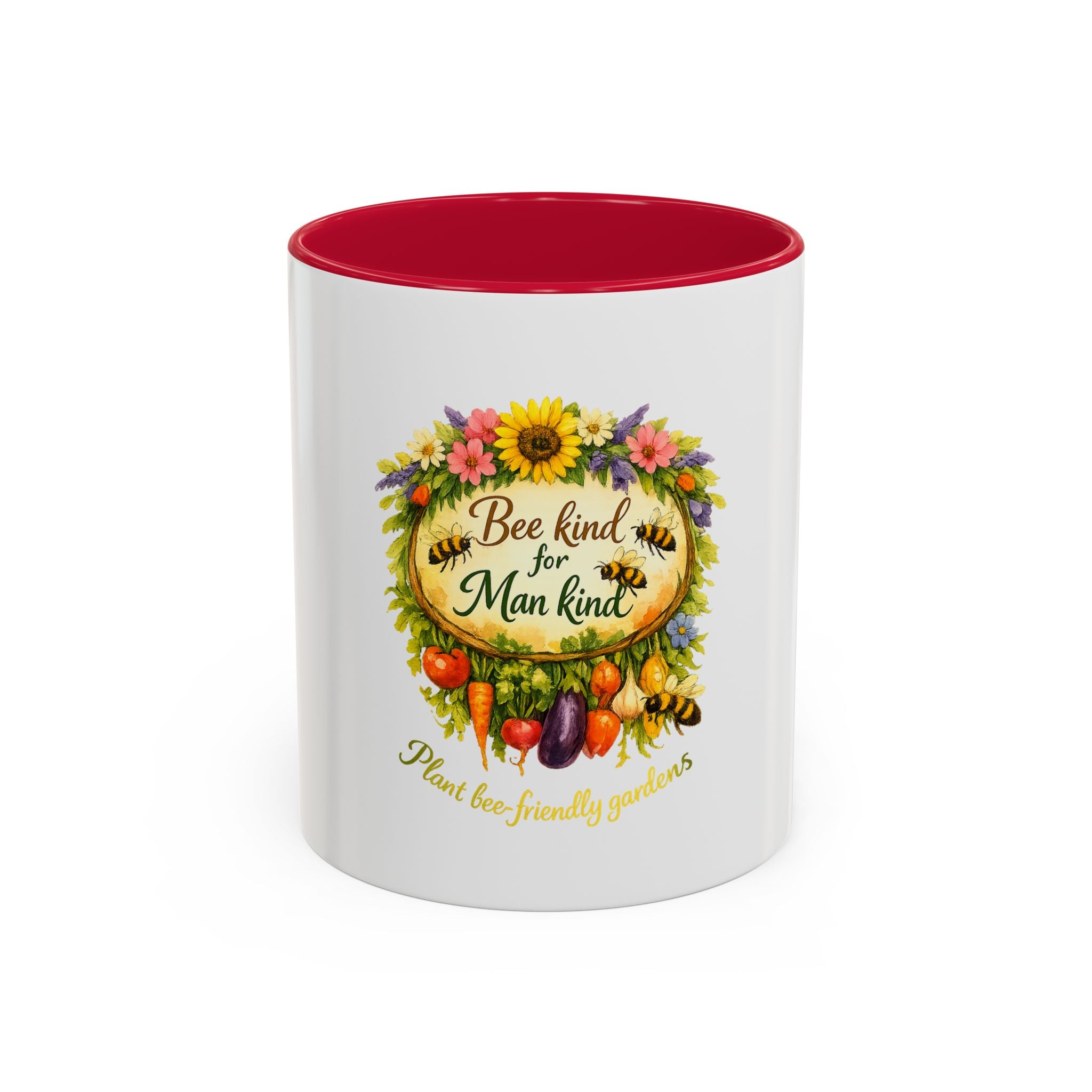 Bee Kind for Mankind Floral Garden Mug (11oz/15oz)