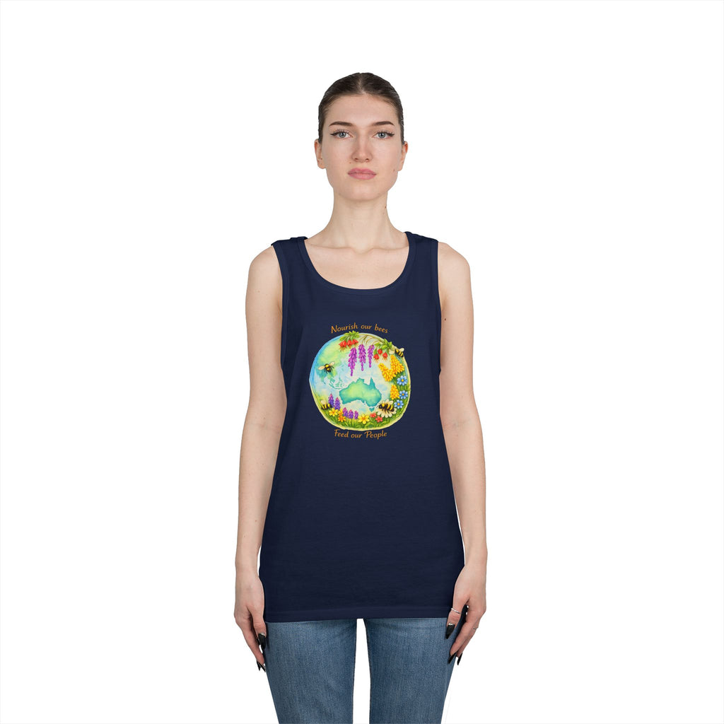Nature Lover Tank Top — "Breathe in the Ocean, Feel the Waves" Watercolor Sea Life Design