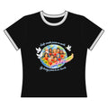 Women's Ringer Tee – 'Many Faces, One World' Multicultural Love Graphic
