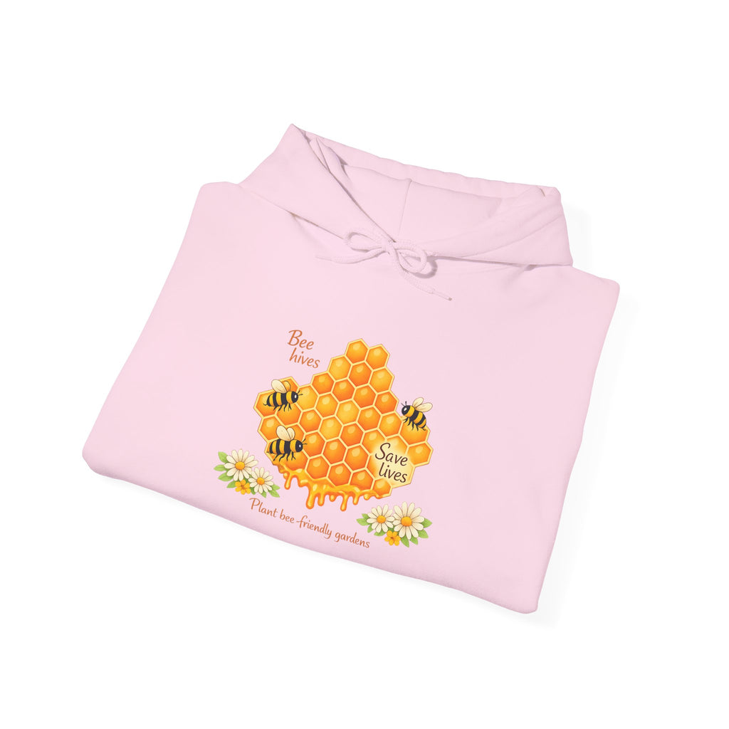 Bee Honeycomb Hoodie – Save the Bees Cute Floral Graphic Sweatshirt