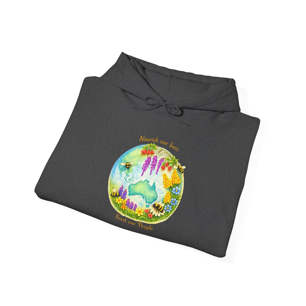 Nature Dreamscape Hoodie — Colorful Cave & Waterfall Illustration
