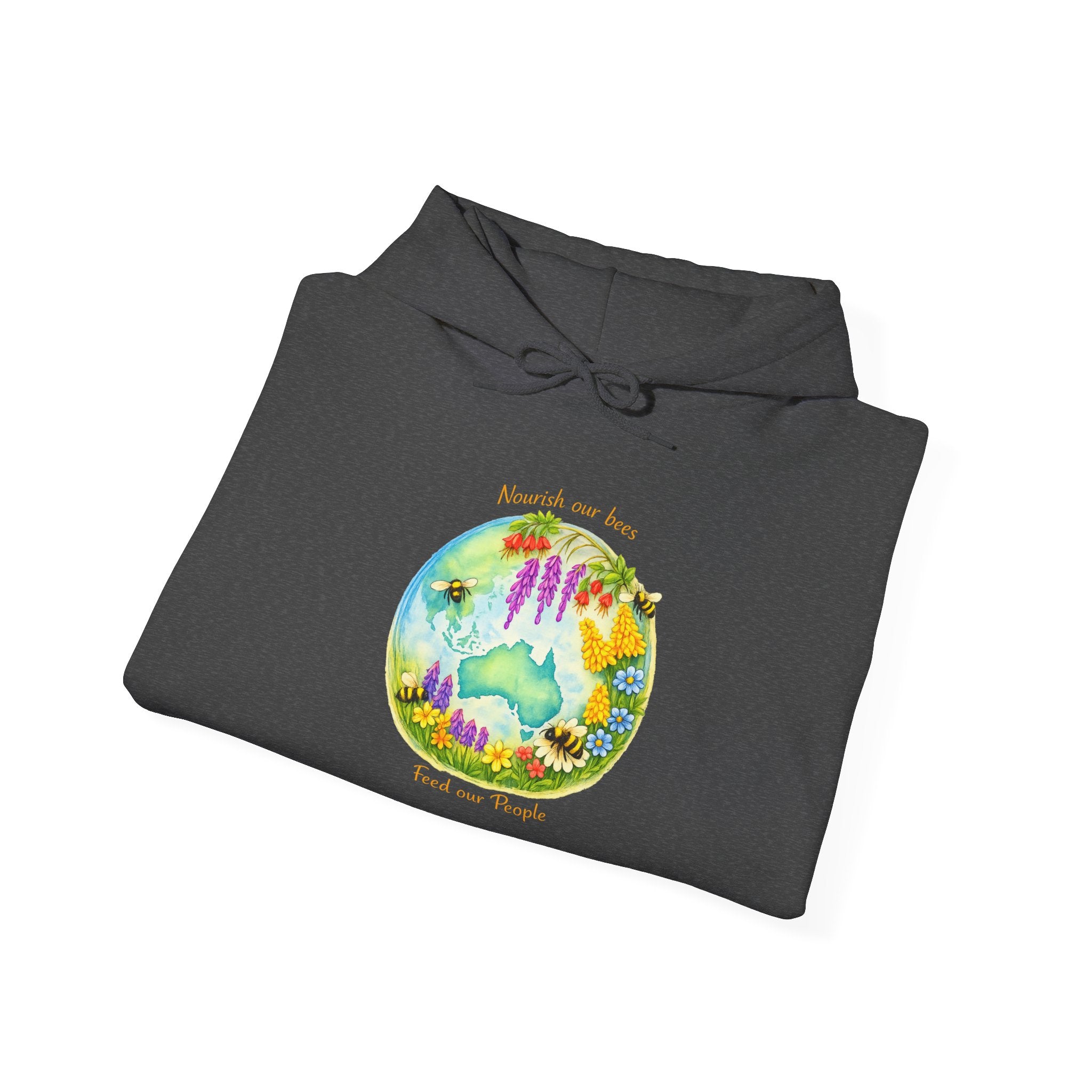 Nature Dreamscape Hoodie — Colorful Cave & Waterfall Illustration
