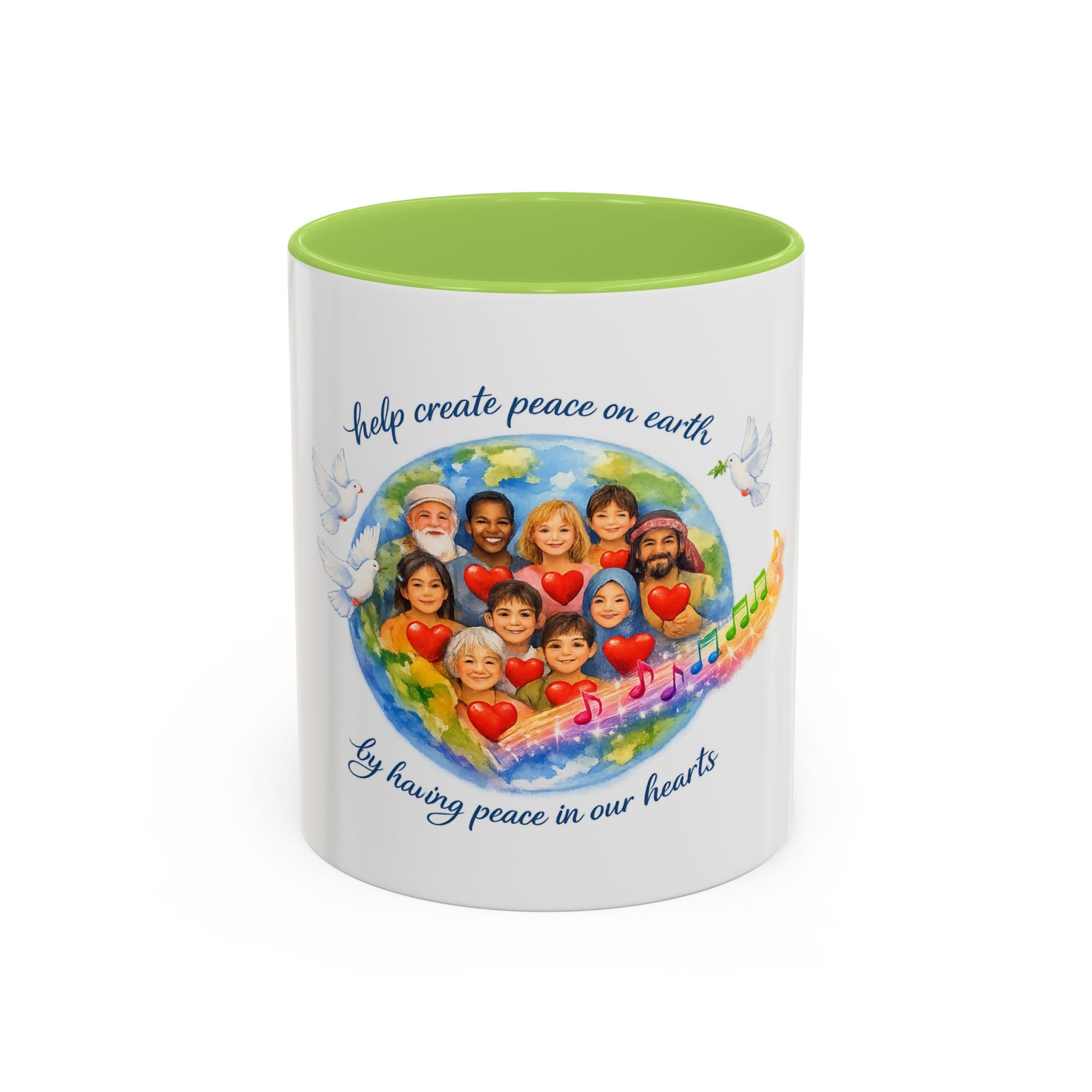 Peace on earth Accent Coffee Mug (11, 15oz)