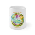 Nourish Our Bees 11oz Coffee Mug — Australian Wildflower & Bee Conservation Design