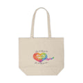 Canvas Tote - Rainbow Heart 'Love the Life You Live' Eco Shopping Bag