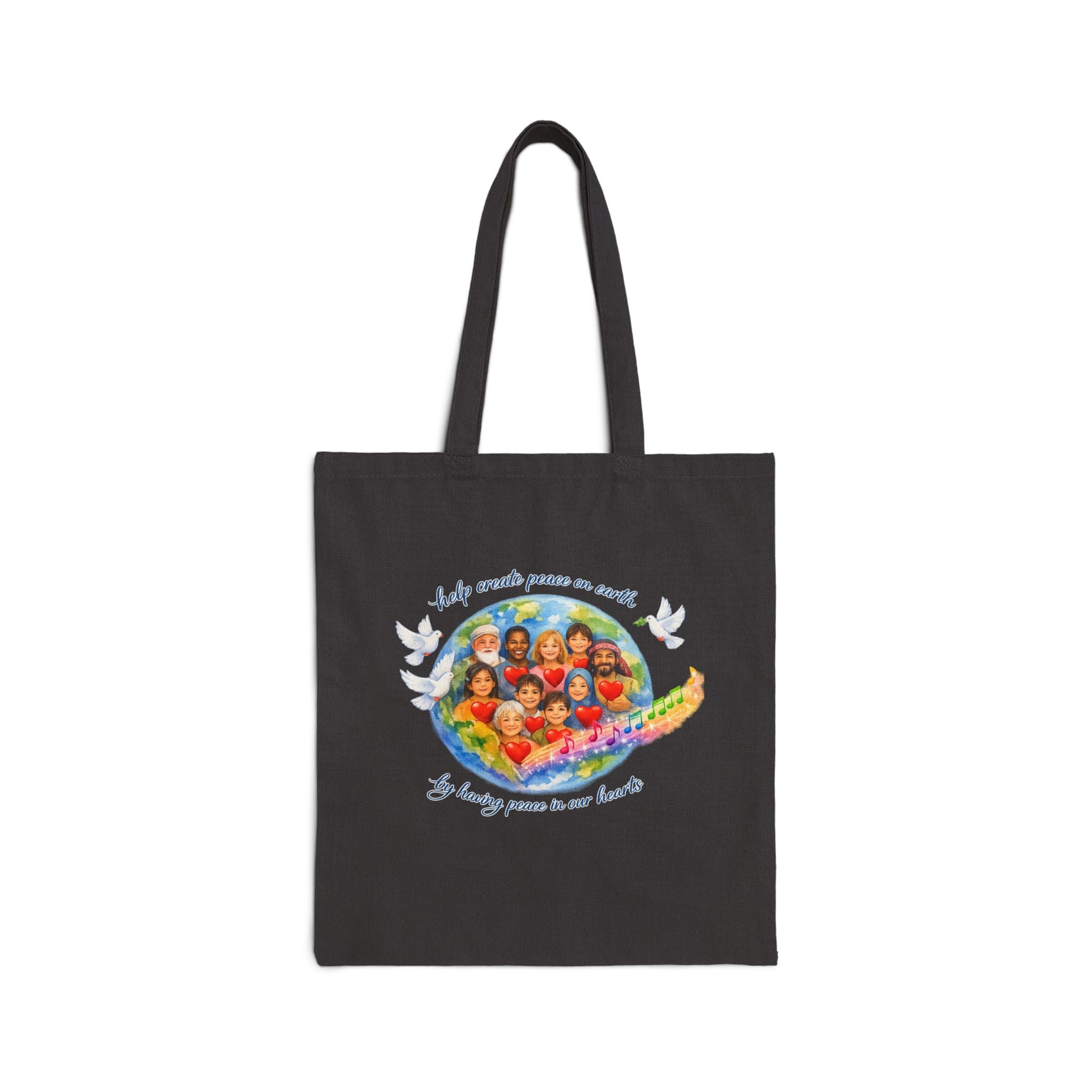 Peace on earth Cotton Canvas Tote Bag