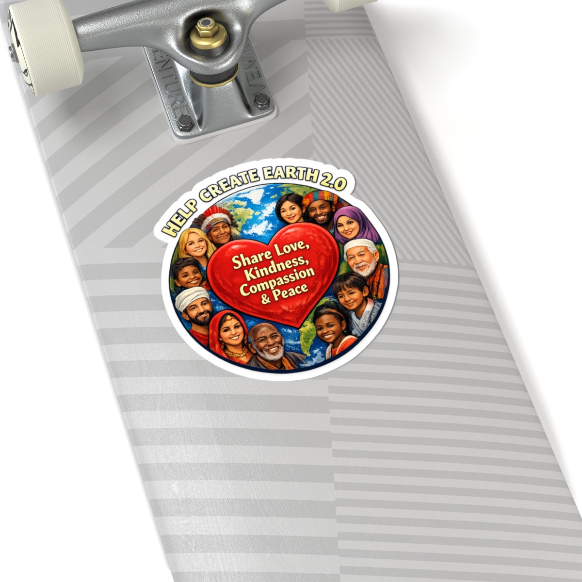 Be the Change Sticker — Inspirational Kindness Kiss-Cut Sticker