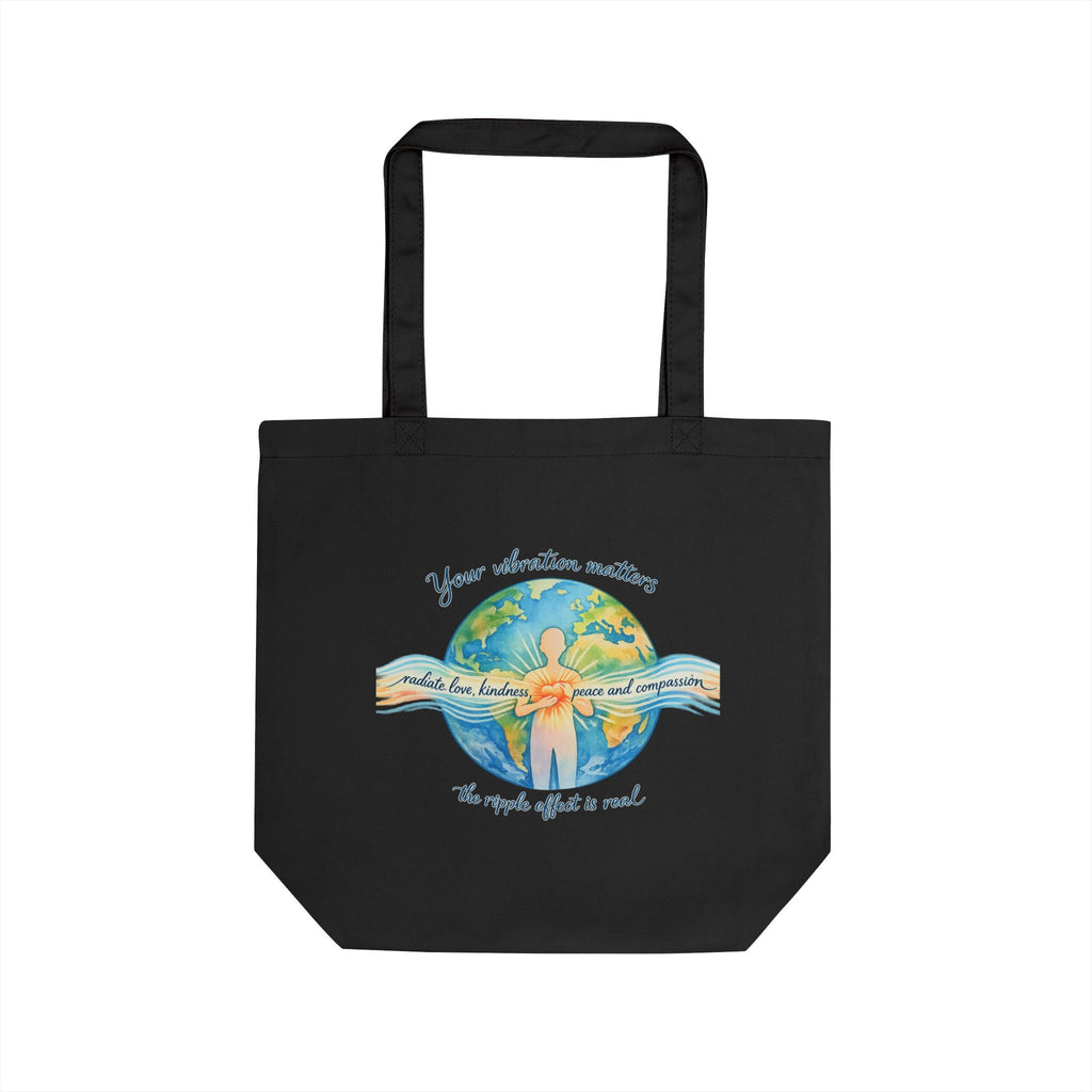 Vibration Matters Eco Tote — Choose Peace, Love & Kindness Cotton Tote