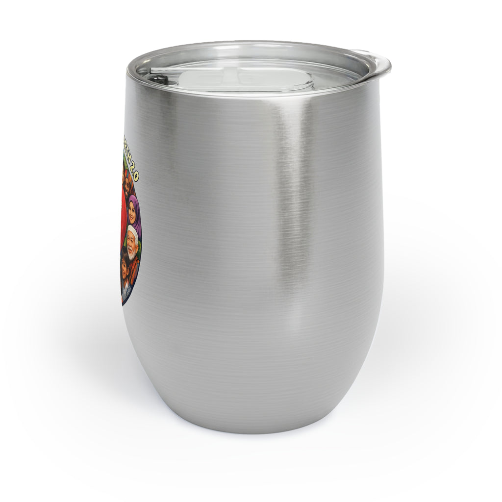 Chill Wine Tumbler — "Be the Change" Inspirational Stemless Wine Tumbler