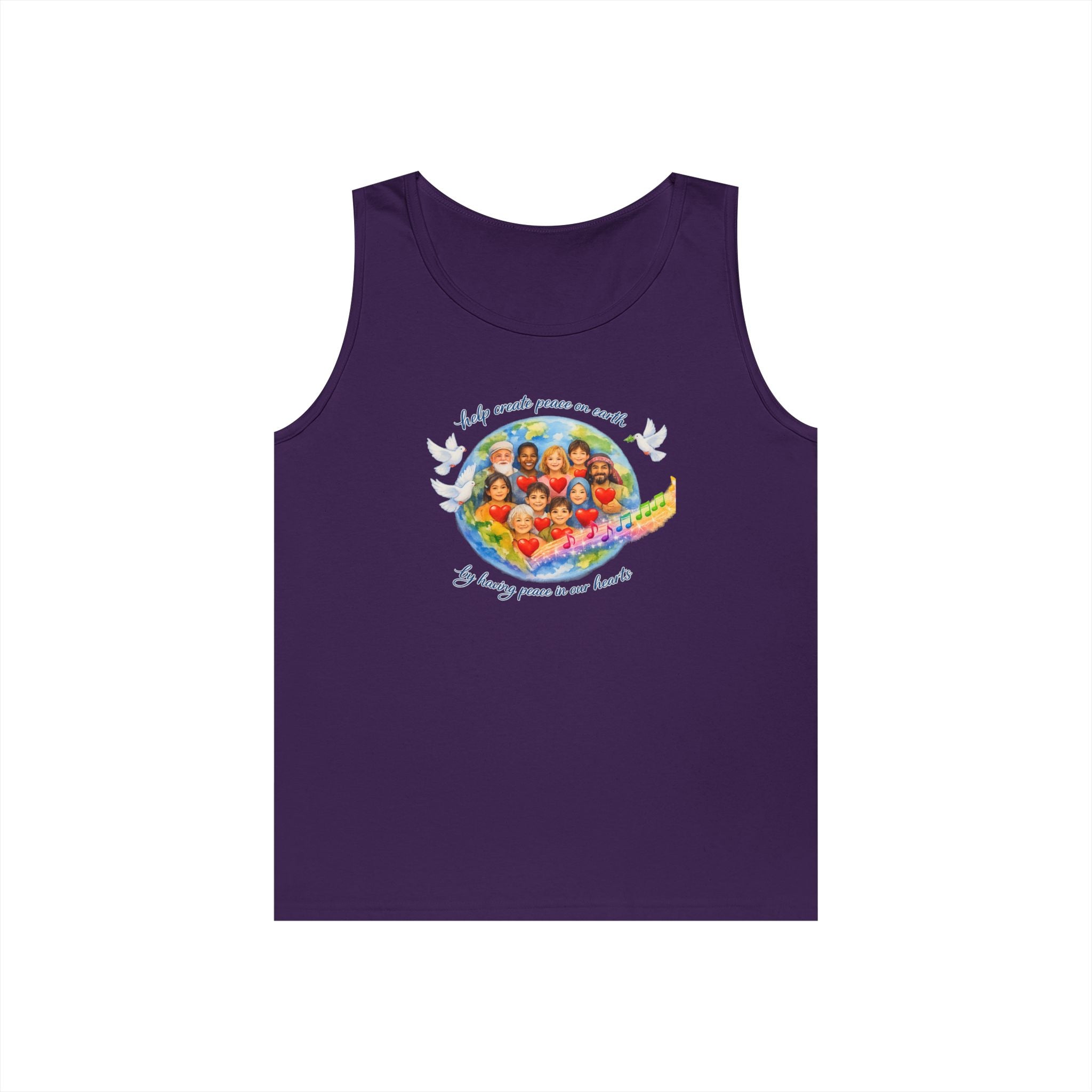 Peace on earth Tank Top — "Helping Others" Inspirational Graphic Tank