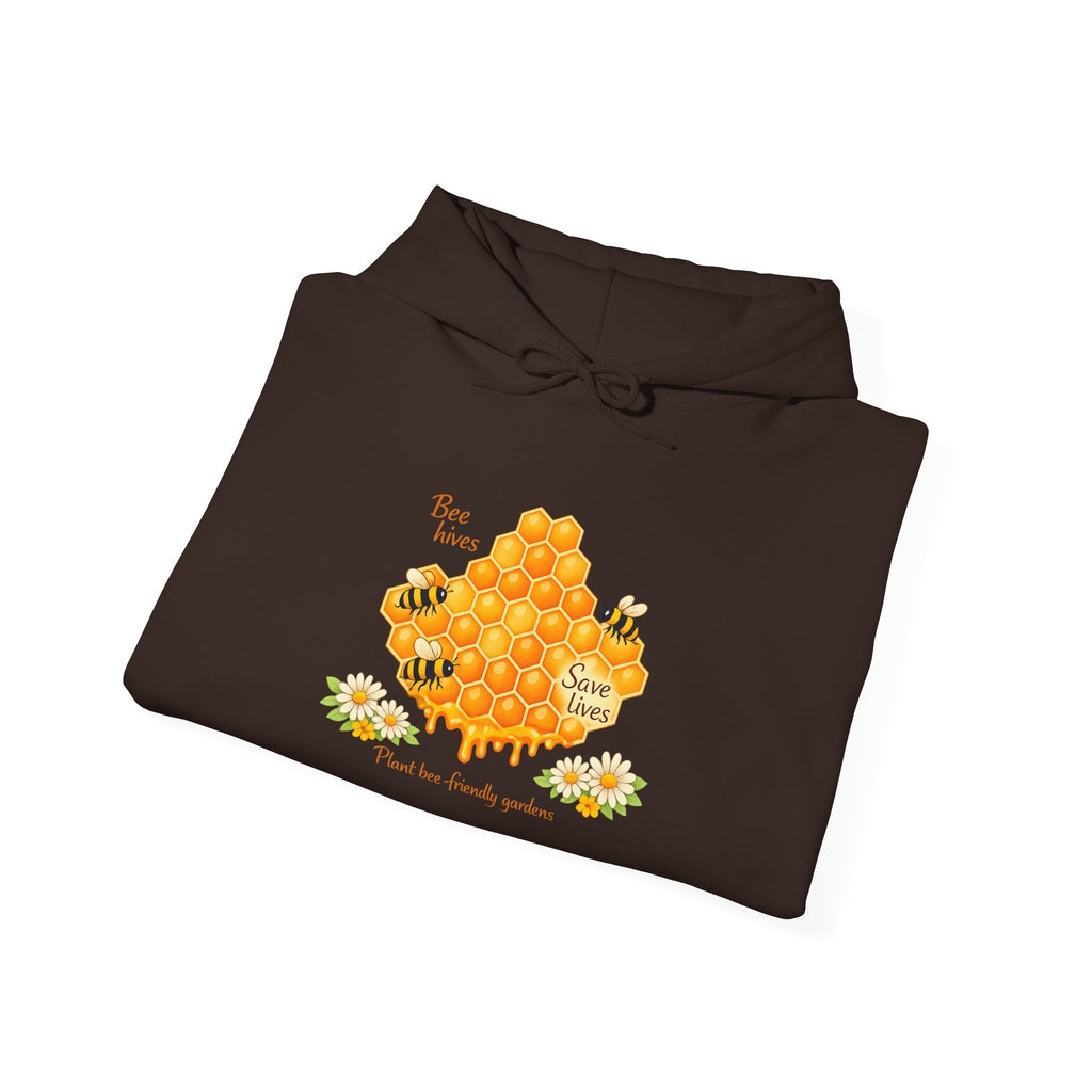 Bee Honeycomb Hoodie – Save the Bees Cute Floral Graphic Sweatshirt