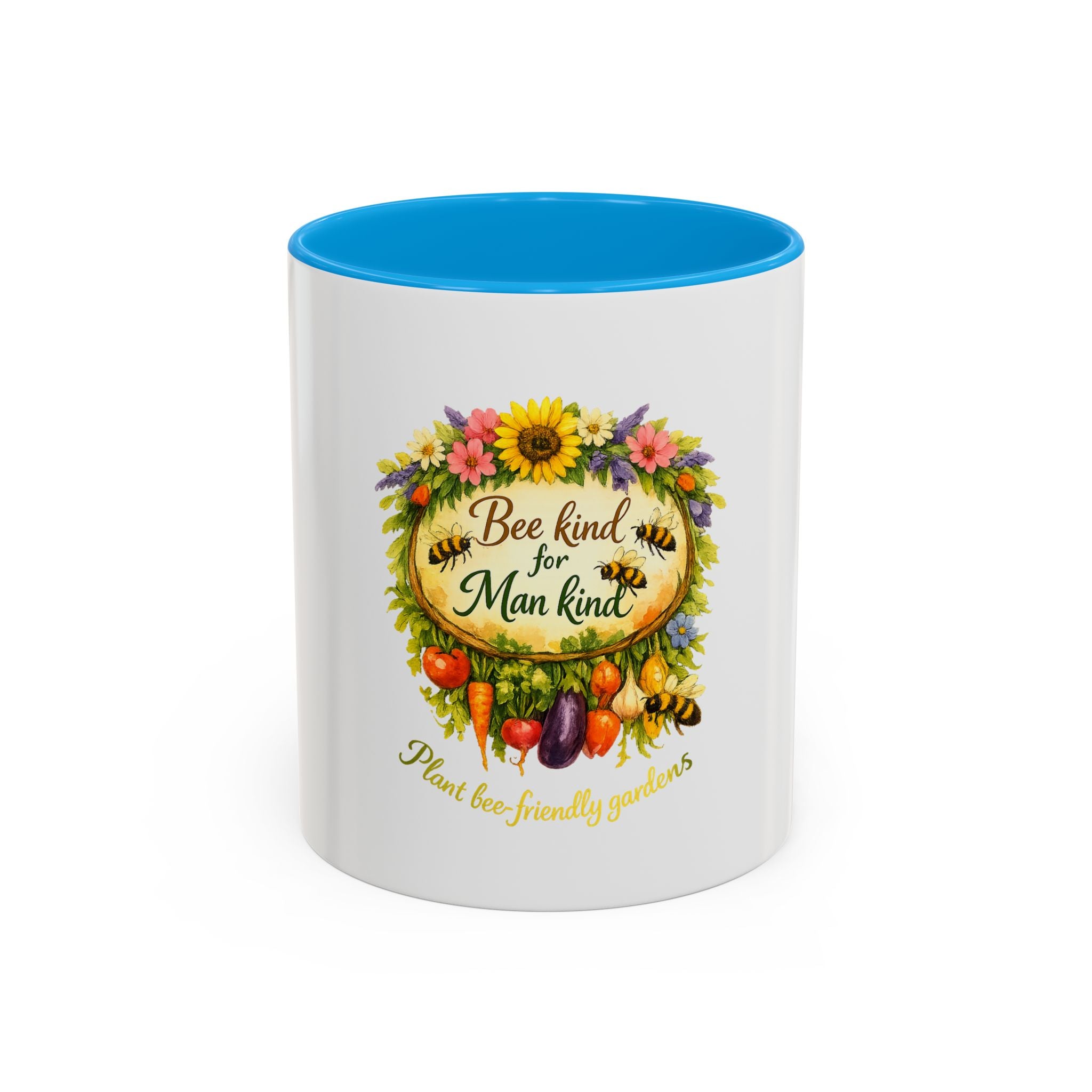Bee Kind for Mankind Floral Garden Mug (11oz/15oz)