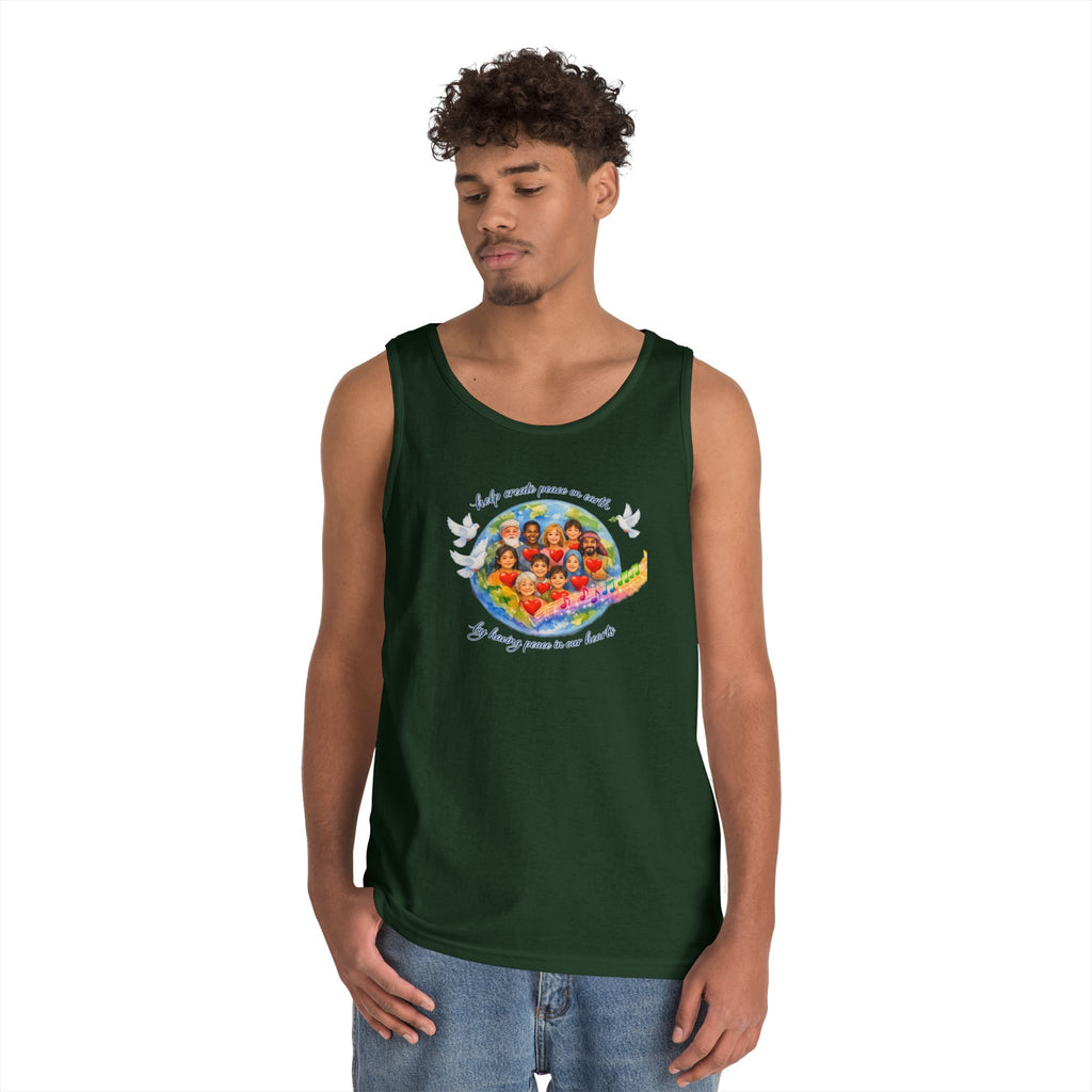 Peace on earth Tank Top — "Helping Others" Inspirational Graphic Tank