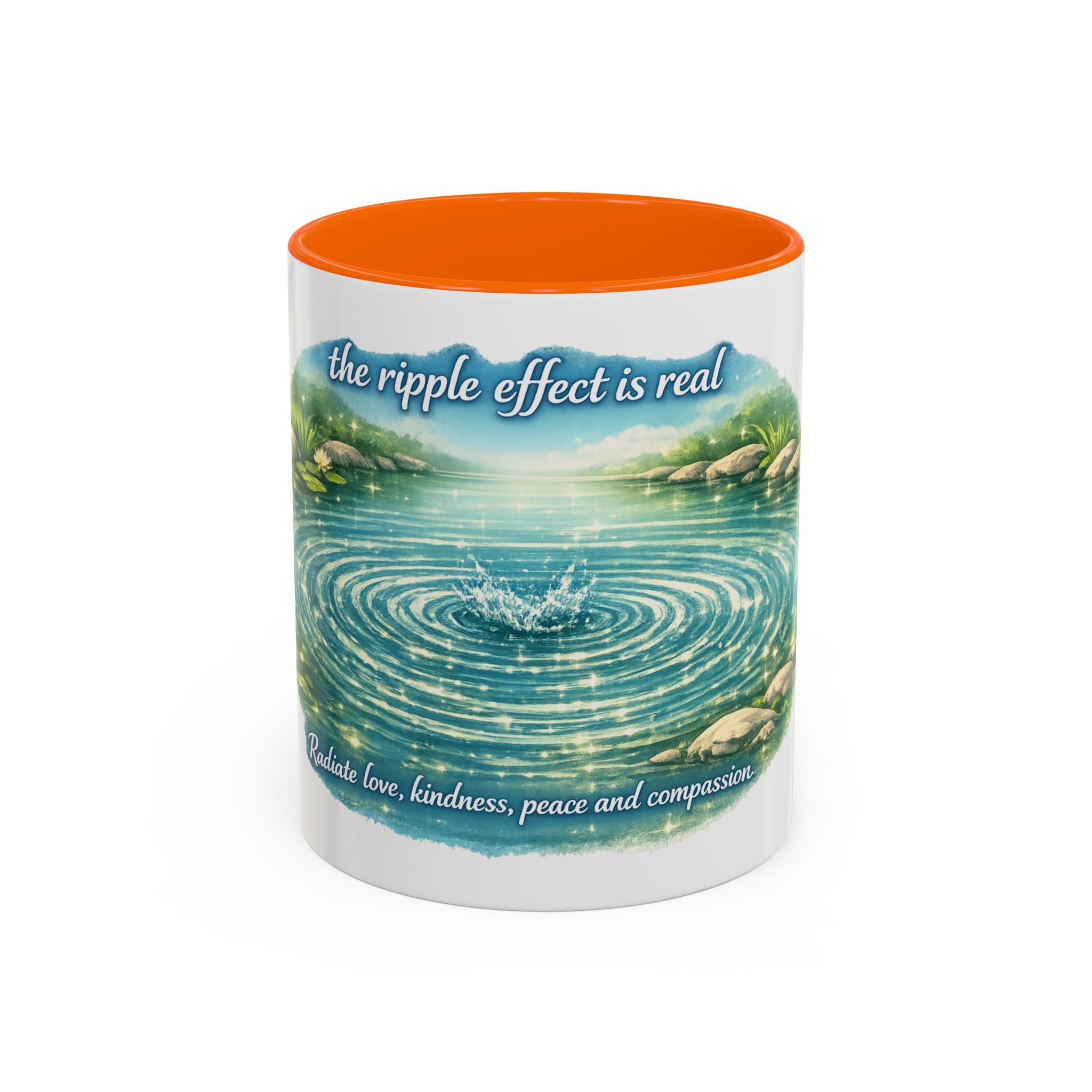 Ripple effect Accent Coffee Mug (11, 15oz)