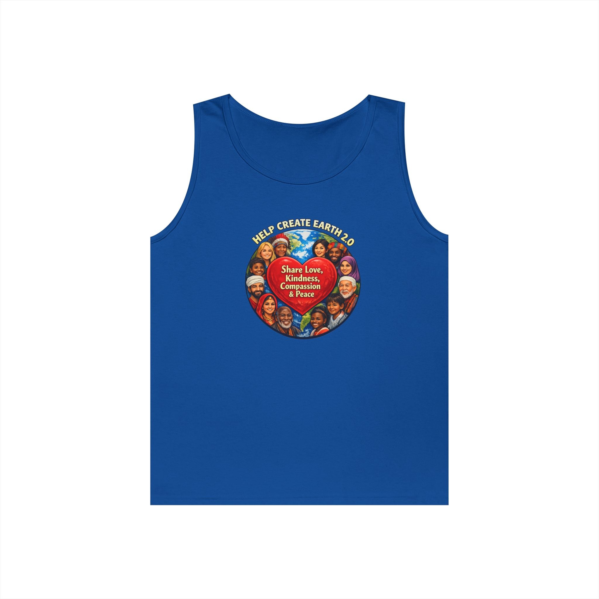 Peace & Kindness Tank Top — "Share Love, Kindness, Compassion & Peace" Graphic