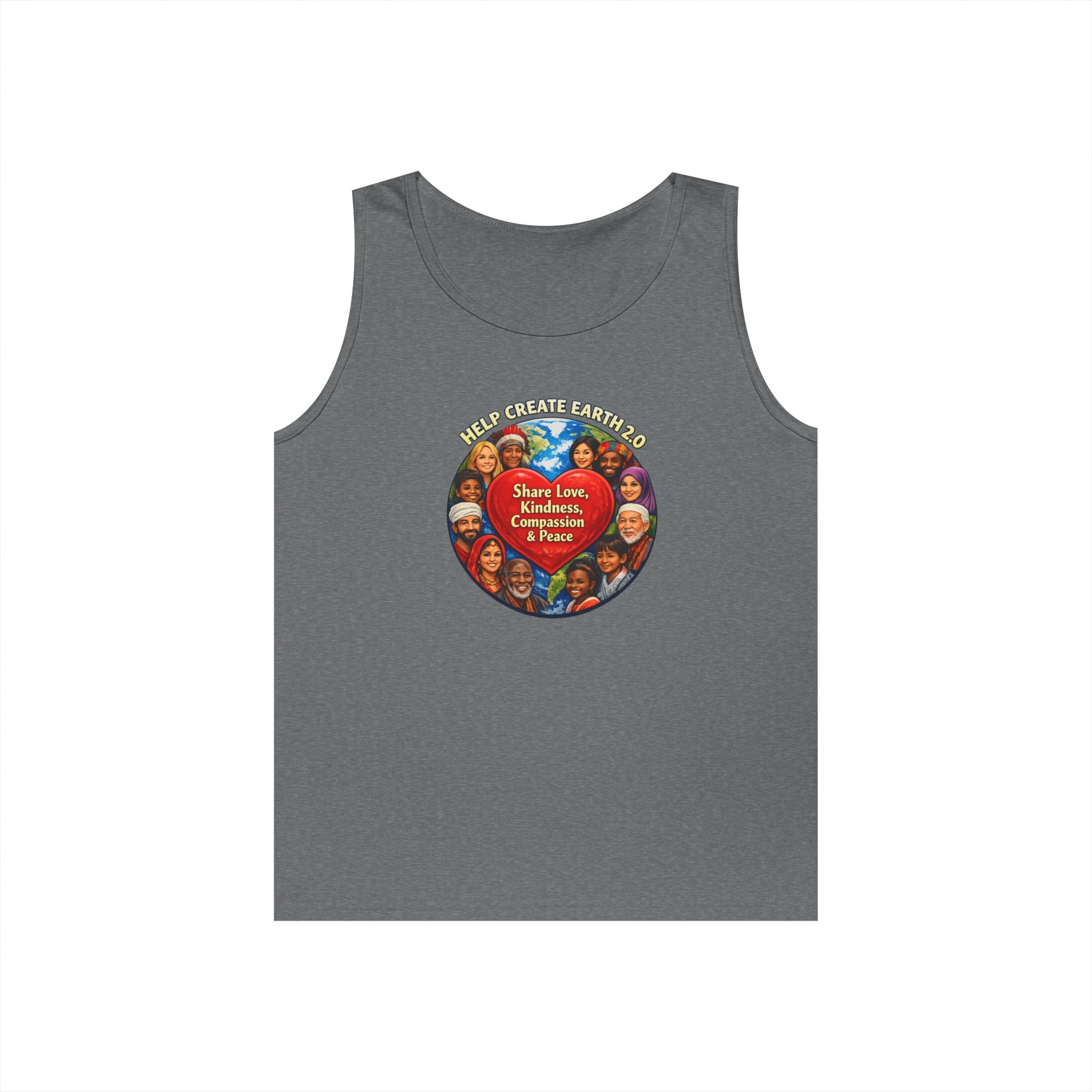 Peace & Kindness Tank Top — "Share Love, Kindness, Compassion & Peace" Graphic