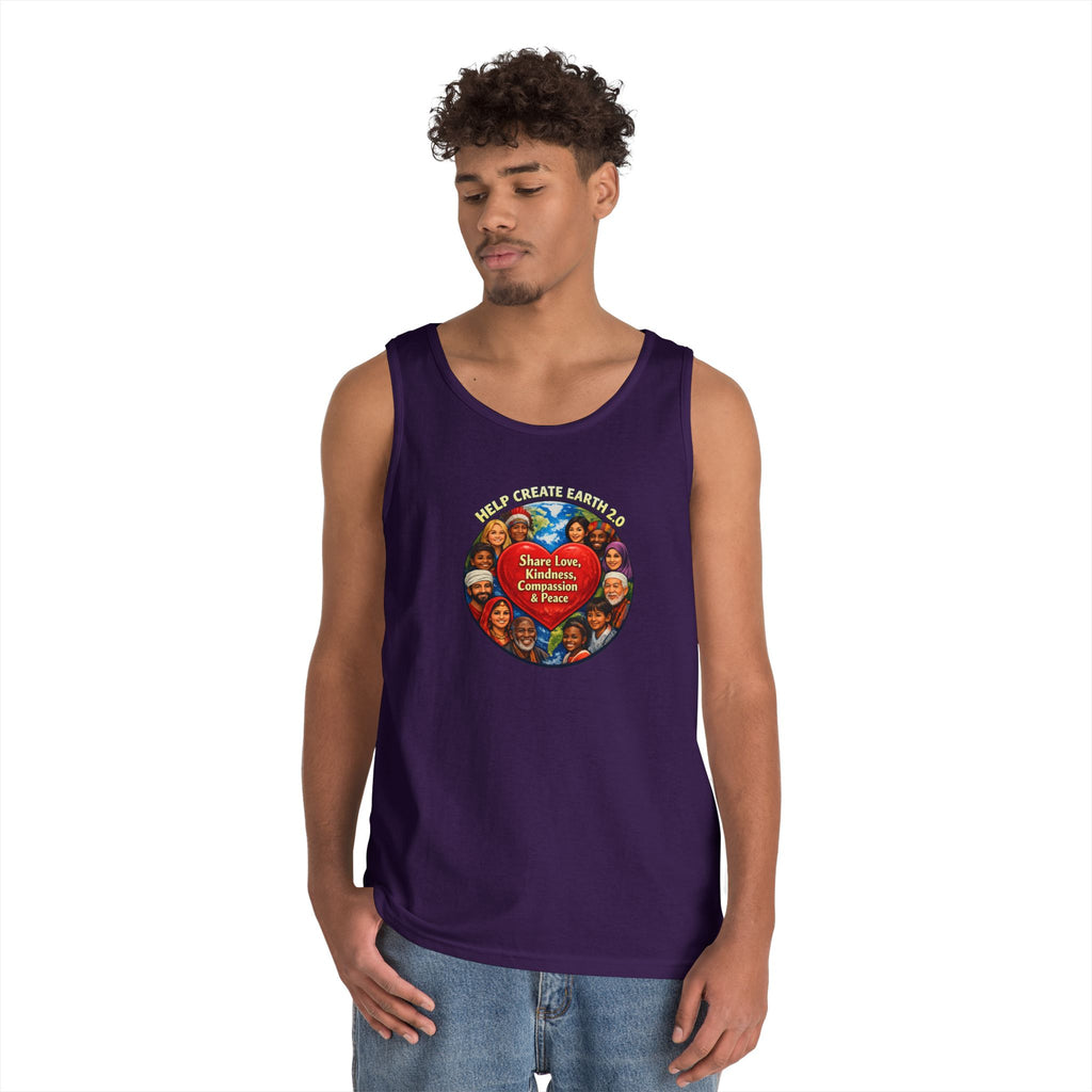 Peace & Kindness Tank Top — "Share Love, Kindness, Compassion & Peace" Graphic