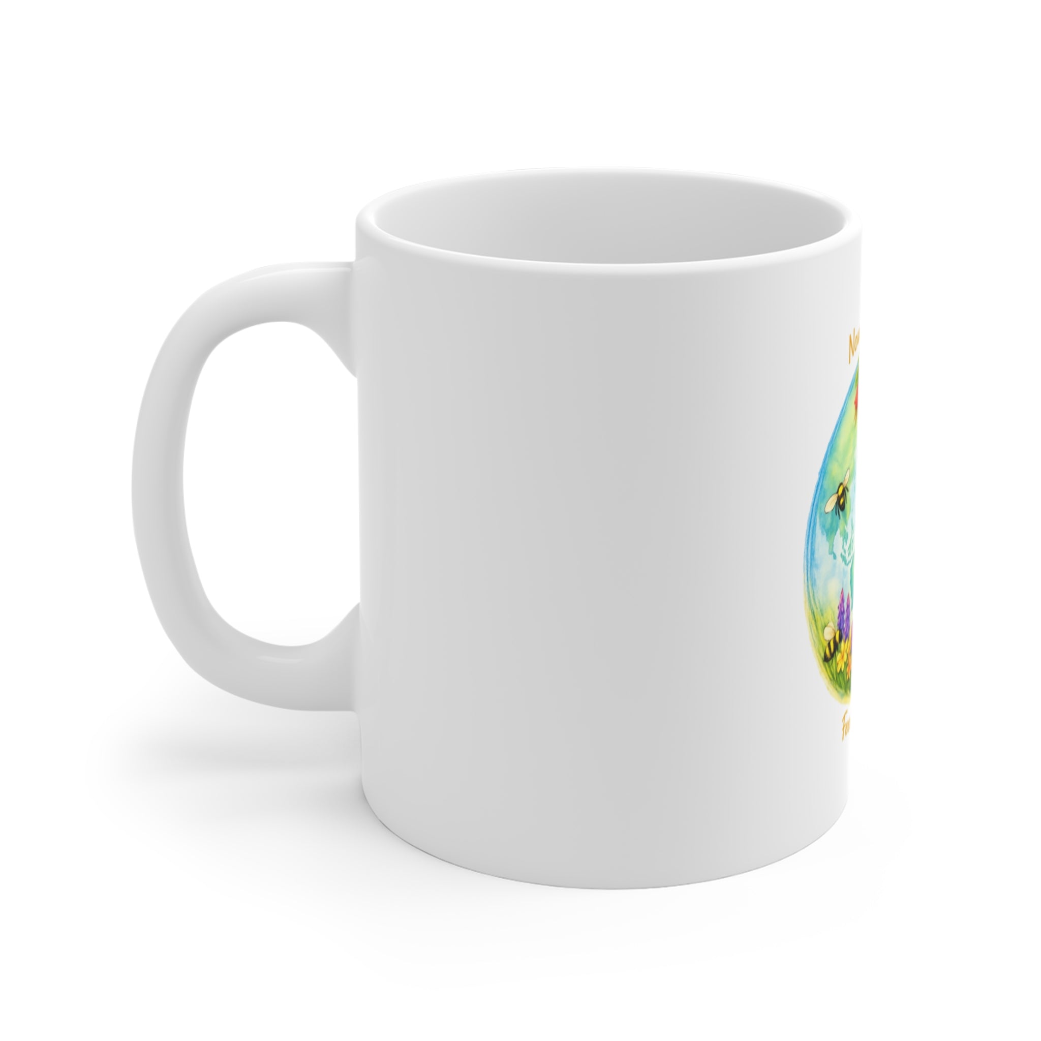Mug — "Nourish Our Bees, Feed Our People" Australia Floral Bee Conservation Coffee Mug