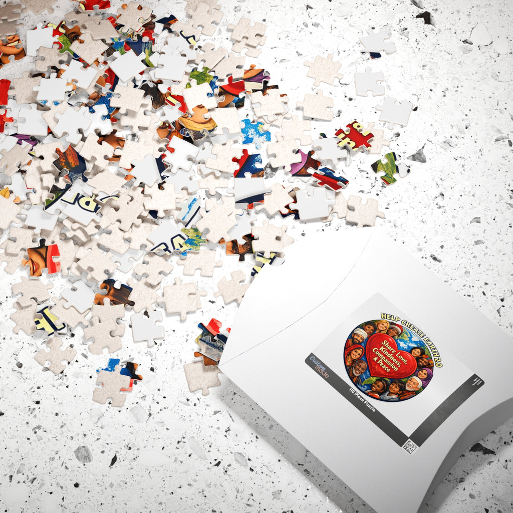 Help Create Earth 2.0 Heart Puzzle — Share Love, Kindness, Compassion & Peace (110–1014 pcs)