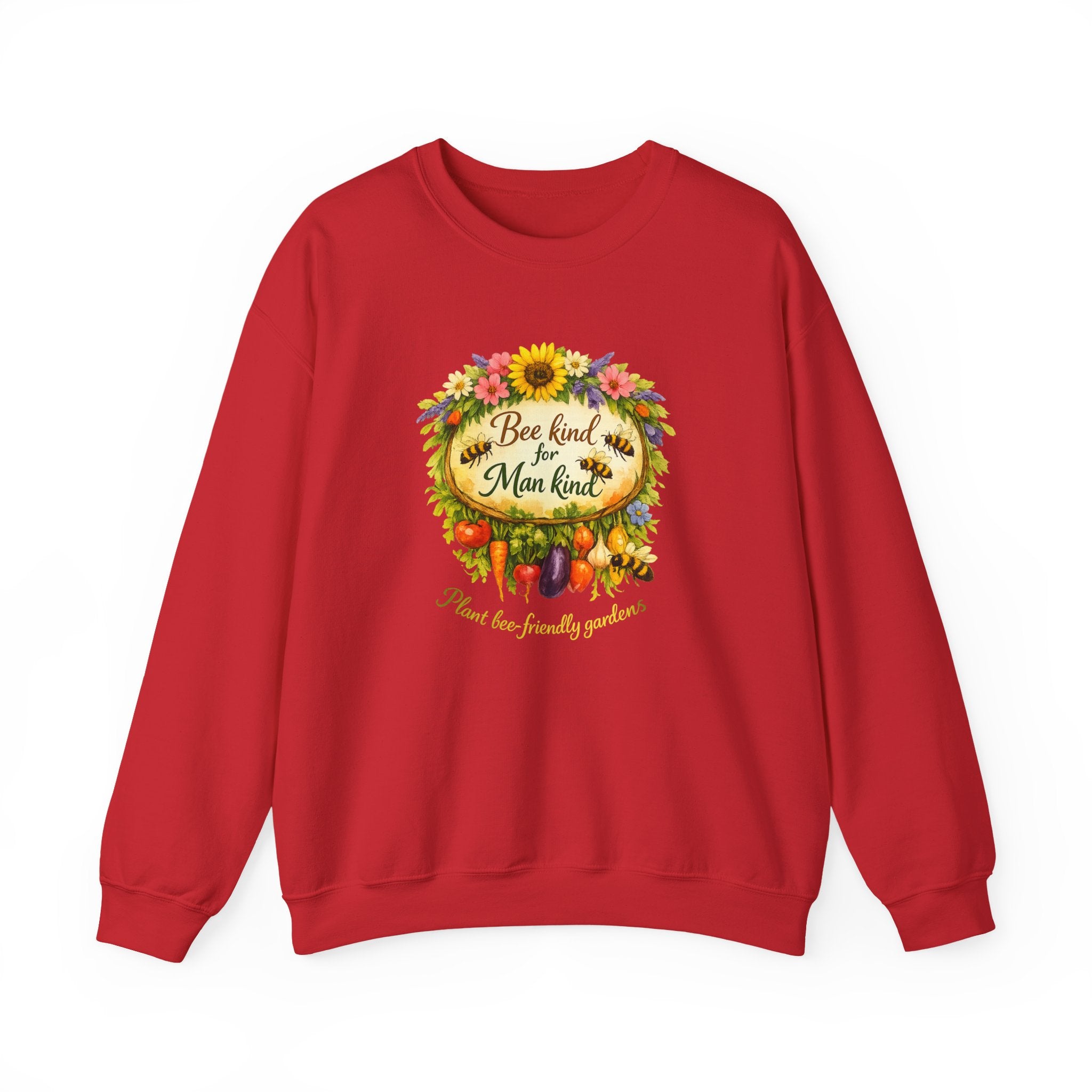 Bee Kind Sweatshirt – Floral Sunflower & Fruit Graphic Crewneck