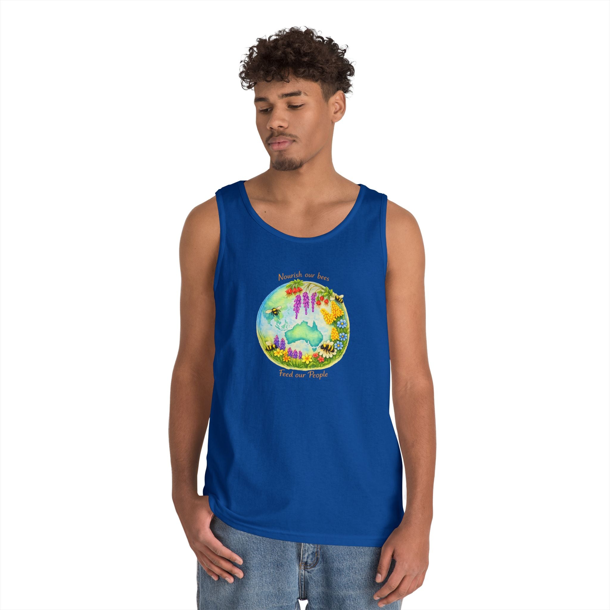 Nature Lover Tank Top — "Breathe in the Ocean, Feel the Waves" Watercolor Sea Life Design