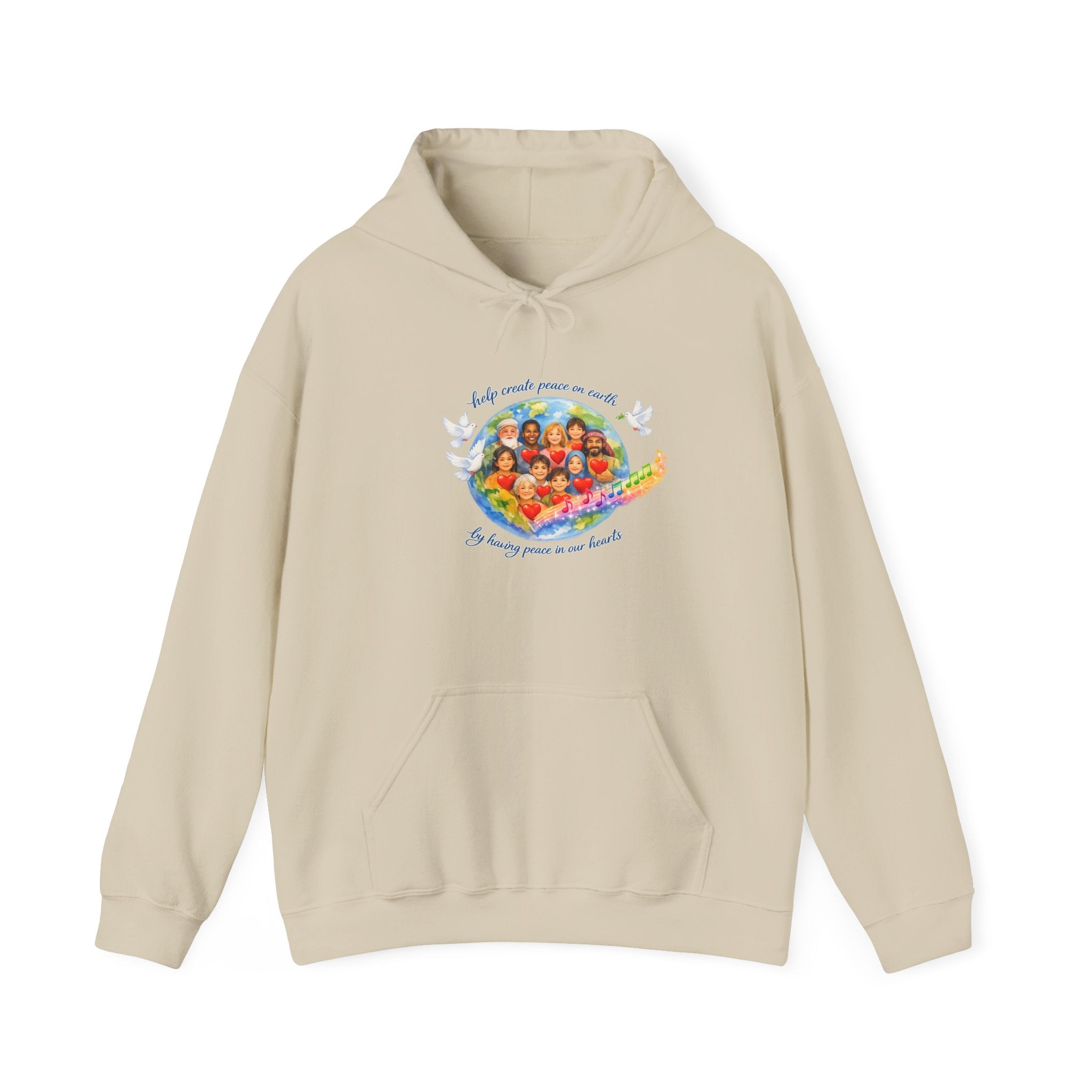 Peaceful Vibes Hoodie — "Play Your Part" Inspirational Message