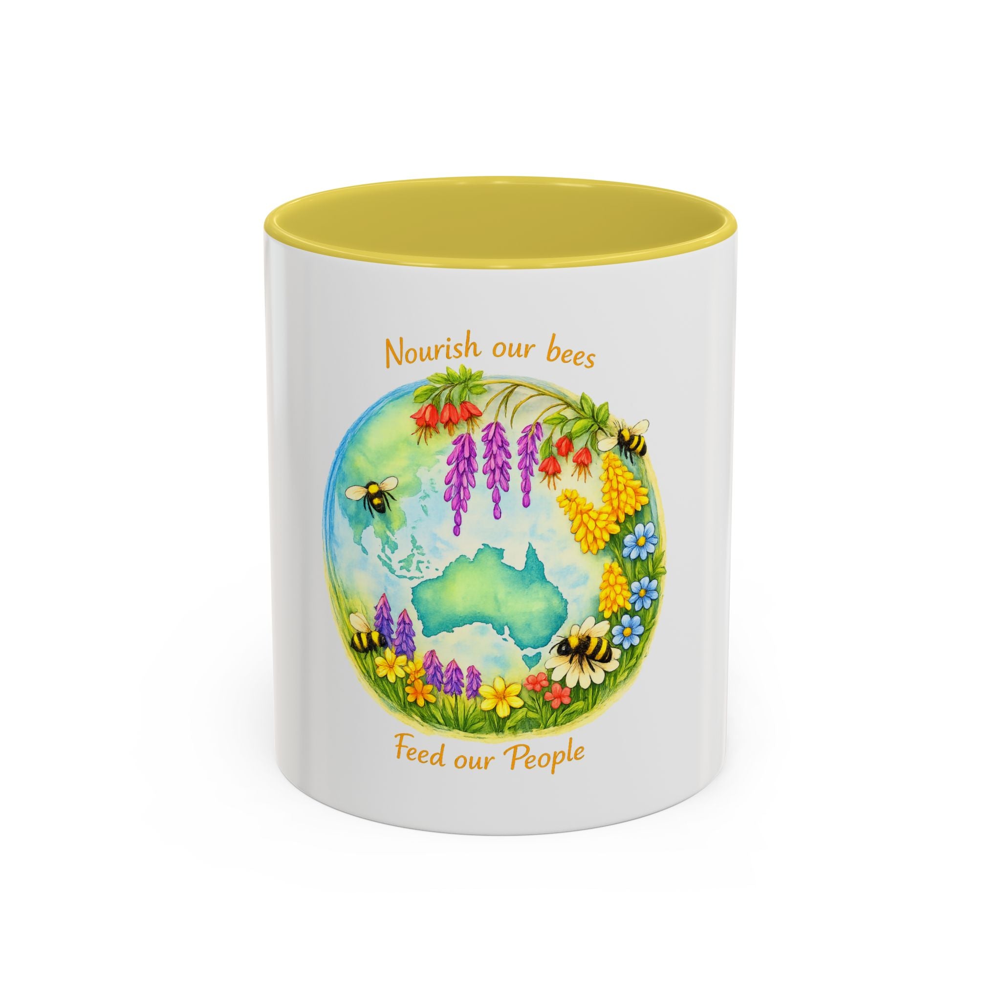 Nourish Our Bees Floral Australia Mug (11oz/15oz)