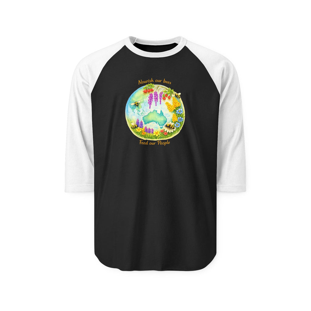 Peaceful Nature Baseball Tee - feed our pollinators