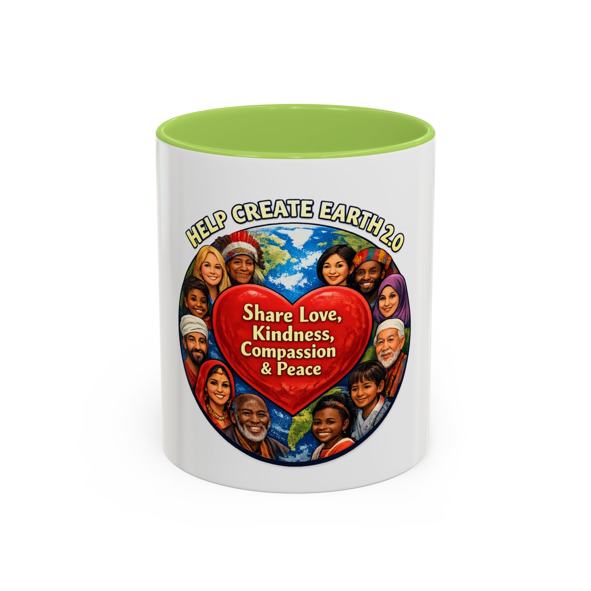 Be the Change Coffee Mug — Inspirational Kindness Message (11/15oz)