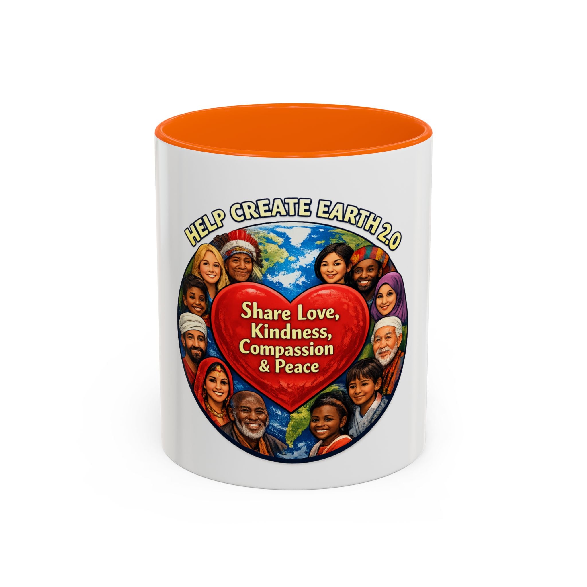 Be the Change Coffee Mug — Inspirational Kindness Message (11/15oz)