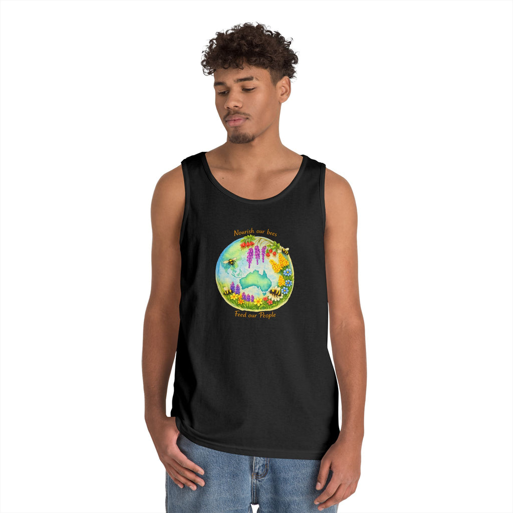 Nature Lover Tank Top — "Breathe in the Ocean, Feel the Waves" Watercolor Sea Life Design