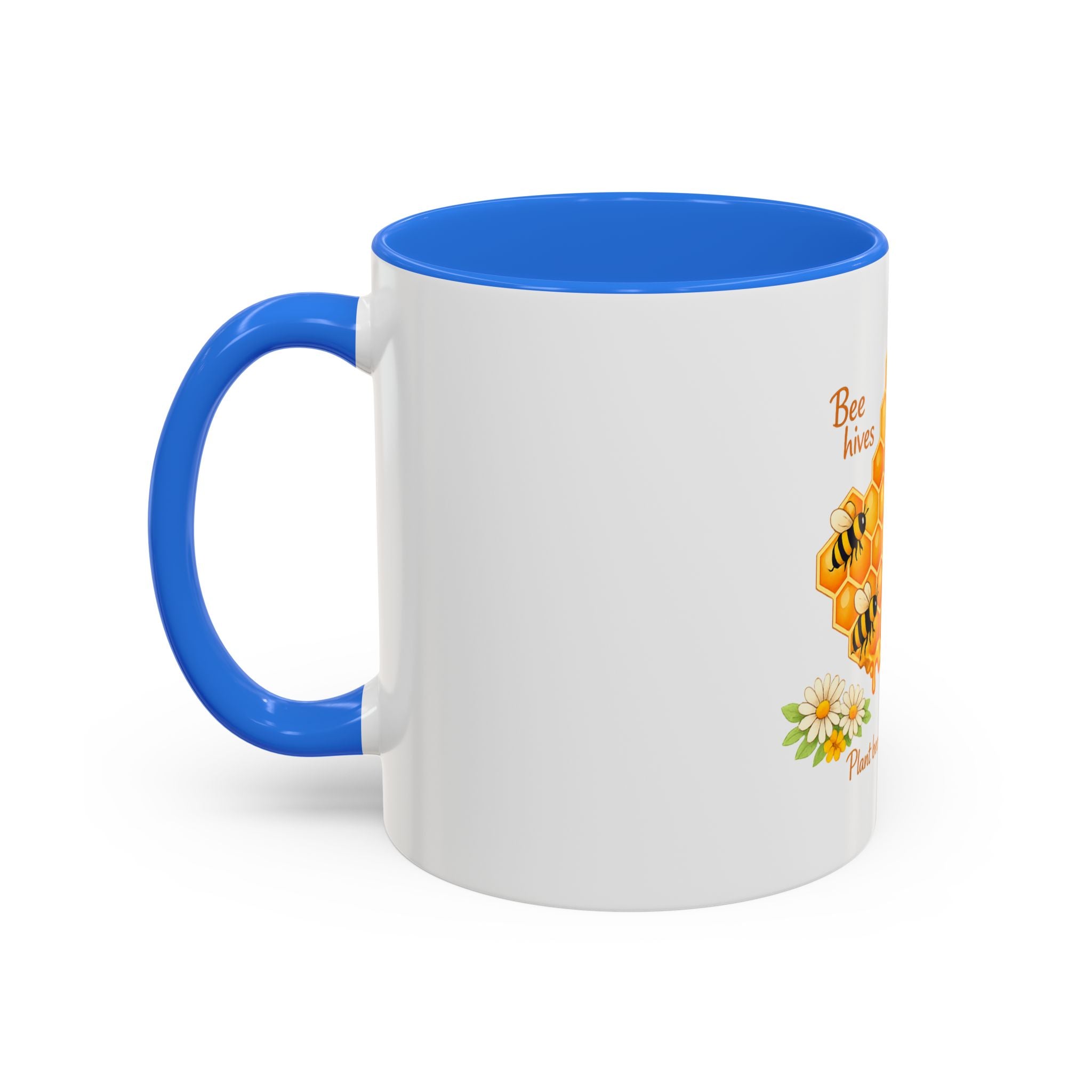 Bee-Friendly Honeycomb Mug — “Bee hives Save Lives” 11oz/15oz