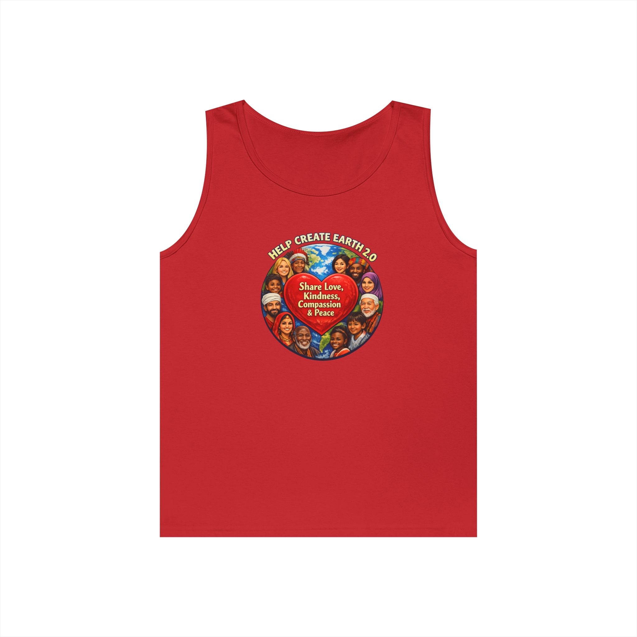 Peace & Kindness Tank Top — "Share Love, Kindness, Compassion & Peace" Graphic