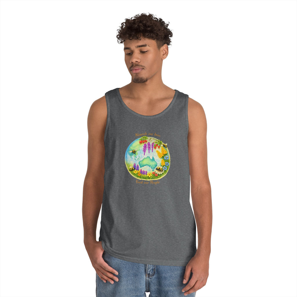 Nature Lover Tank Top — "Breathe in the Ocean, Feel the Waves" Watercolor Sea Life Design