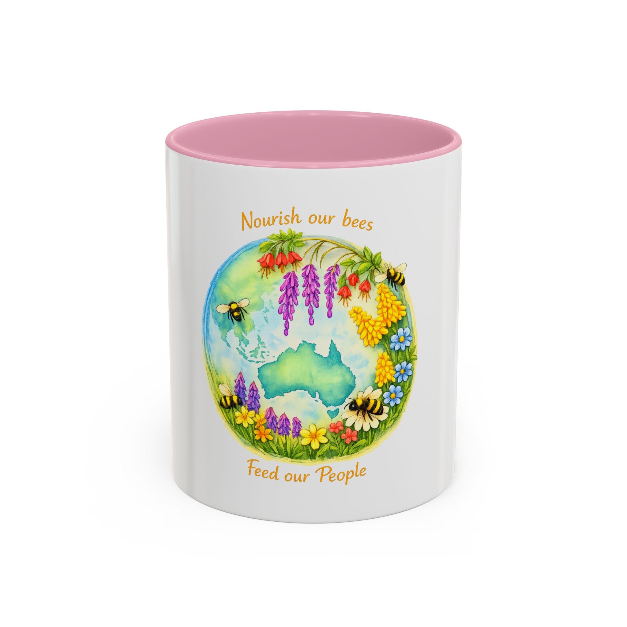 Nourish Our Bees Floral Australia Mug (11oz/15oz)